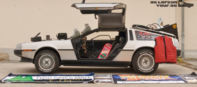 Delorean mit Zeitmaschinen- Heckaufbau & Innenumbauten (13)